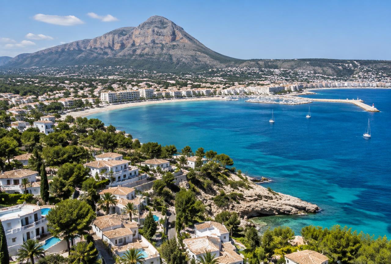 Villas above the bay in Jávea on the Costa Blanca
